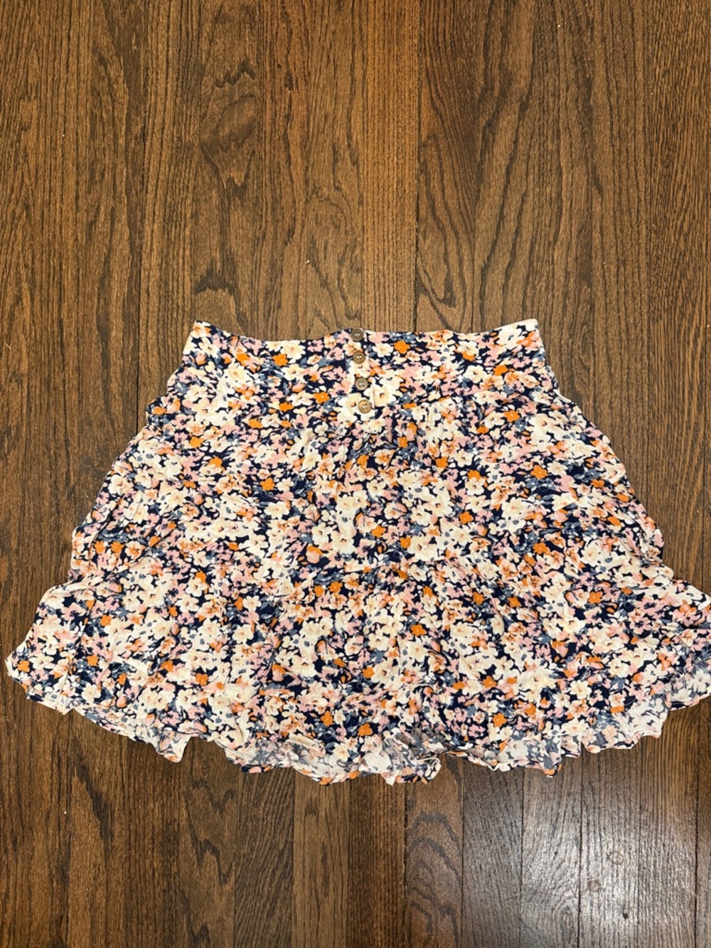 Floral Tiered Ruffle Mini Skirt